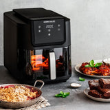 EAN 4001797813022 - Rommelsbacher FRH 1700 freidora Sencillo 8 L Independiente 1700 W Freidora de aire caliente Negro, Acero  imagen 4