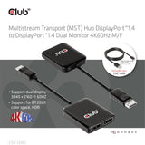 EAN 8719214471927 - CLUB3D Multi Stream Transport (MST) Hub DisplayPort 2x DisplayPort imagen 5