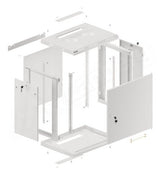EAN 5901969430165 - Lanberg WF01-6412-00S armario rack 12U Bastidor de pared Gris imagen 7