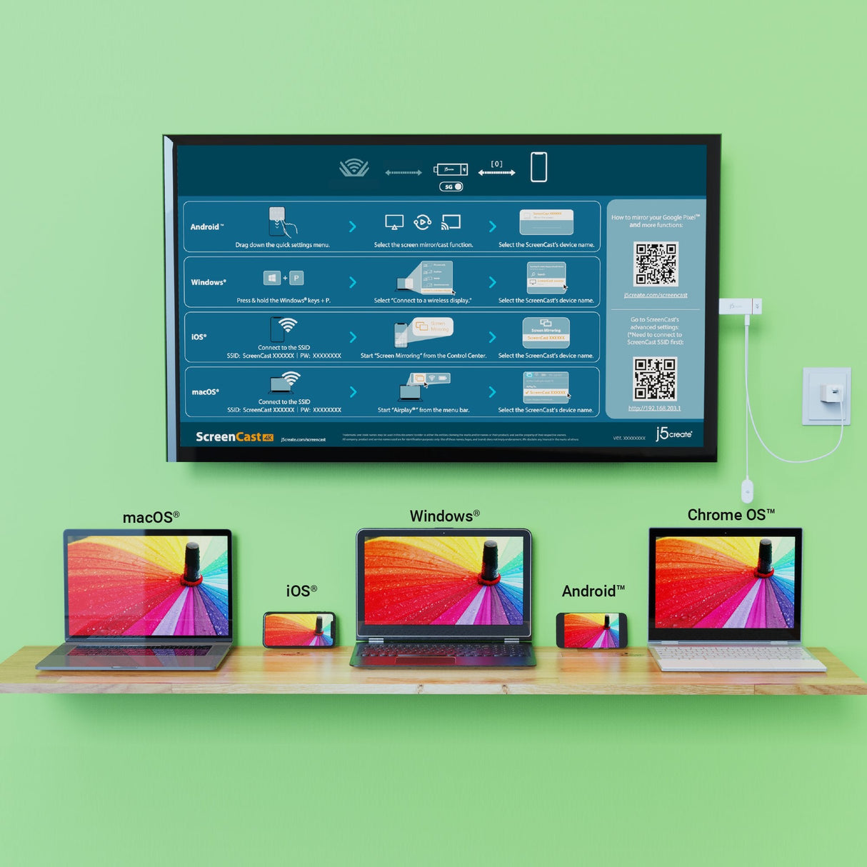 EAN 4712795086157 - j5create JVAW76 adaptador de pantalla inalámbrico imagen 6