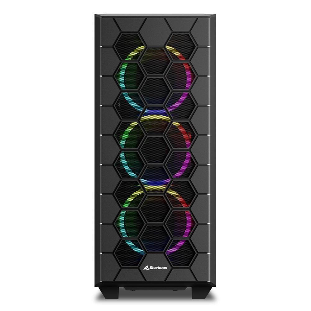 Caja Pc Sharkoon Rgb Hex Atx 2xusb3.0 Sin Fuente Negro