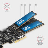 EAN 8595247906984 - Axagon PCES-SA4M2 PCIe Controller 2x internal SATA 6G port+ M.2 B-key tarjeta y adaptador de interfaz Int imagen 3