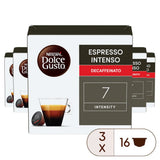 CaPsulas Dolce Gusto Espresso Intenso Descafeinado Tripack Nescafe 48 Unidades (3x16)