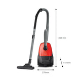 Vacuum Cleaner Philips Input Power 800 W Dust Capacity 3 L Cylinder Vacuum Cleaning Type Dry Dust Container Dust Bag Colour Black/Red Xd1111/10