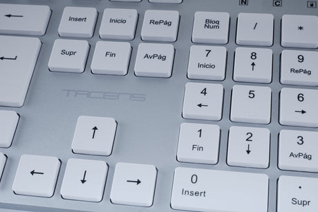 EAN 8435693112150 - Tacens 6ZENITHWPT teclado Ratón incluido Hogar / Oficina RF inalámbrico QWERTY Portugués Plata, Blanco imagen 6