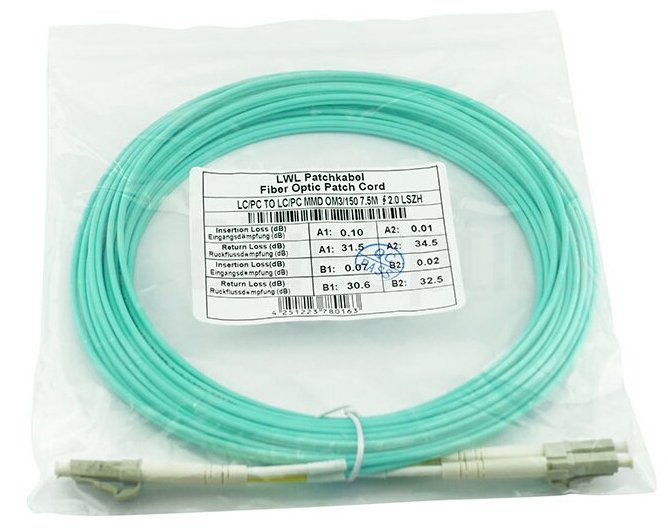 Blueoptics Sfp3131eu7.5mk Cable De Fibra Optica 7,5 M Lc Om3 Color Aguamarina