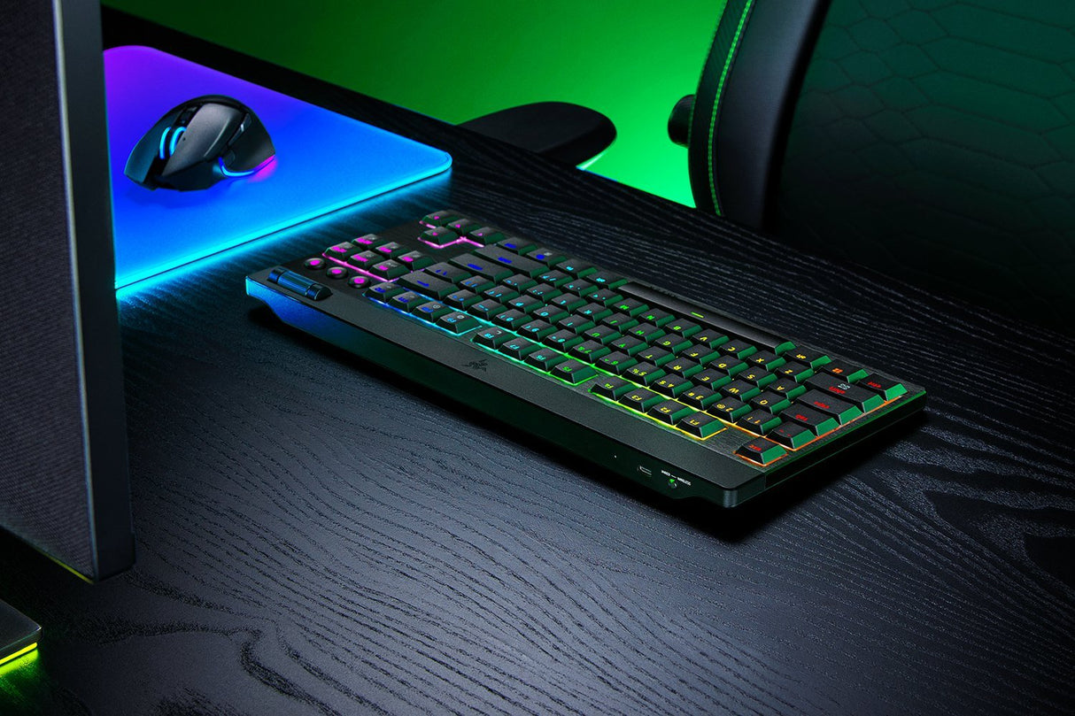 Razer Blackwidow V4 Low-Profile Tenkeyless Hyperspeed Amarillo Switch Keyboard - Us Layout