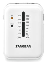 Sangean Sr-32 Blanco Radio De Bolsillo Fm/Am Altavoz Integrado Jack Y Correa
