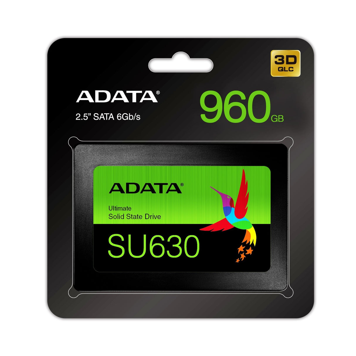 Disco Ssd Adata 2.5 960gb Sata3 Su630 Qlc 3d Negro Lectura 520mbs/ Escritura 450mbs Asu630ss-960gq-R