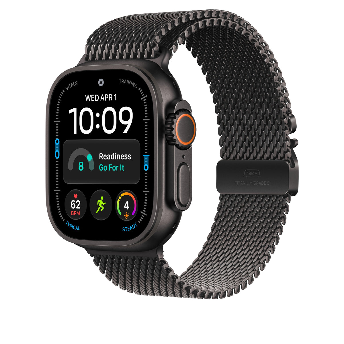 49mm Black Titanium Milanese Loop - Large