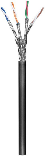 Cable  Goobay 77624 De Red Negro 100 M Cat6a S/Ftp (S-Stp) Negro, 100 M, Cat6a, S/Ftp (S-Stp)