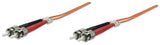 Intellinet 515764 Cable De Fibra Optica 2 M Om1 St Naranja