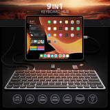 Teclado C/ Hub Axagon Hmc-Kb Keyboard Usb-C 5gbps, Microsd/