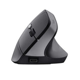 Ratón Trust Yuno Vertical Inalámbrico - Ergonómico - Recargable - Negro