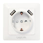 EAN 4052792047691 - LogiLink PA0162 toma de corriente 2 x USB + CEE 7/3 Blanco imagen 1