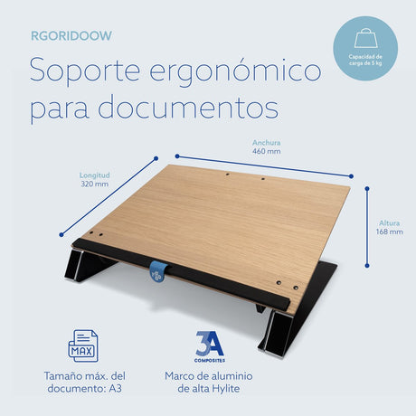 EAN 8719274491309 - R-Go Tools RGORIDOOW archivador Aluminio, Roble Negro, Marrón imagen 11