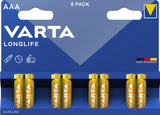 Pila Varta Longlife Lr03, Aaa (Micro) 8 Piezas 4103101418