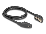Delock 80476 Cable Serie D-Sub 15 Hembra Con Tornillos 90° En Ángulo Recto A D-Sub 15 Hembra Con Tornillos 90° En Ángulo Recto 1 M Negro