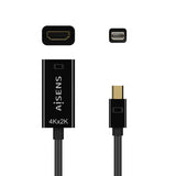Aisens Conversor Mini Displayport V1.2 A Hdmi V1.4 4k@30hz - Mdp/M-Hdmia/H - 15cm - Negro