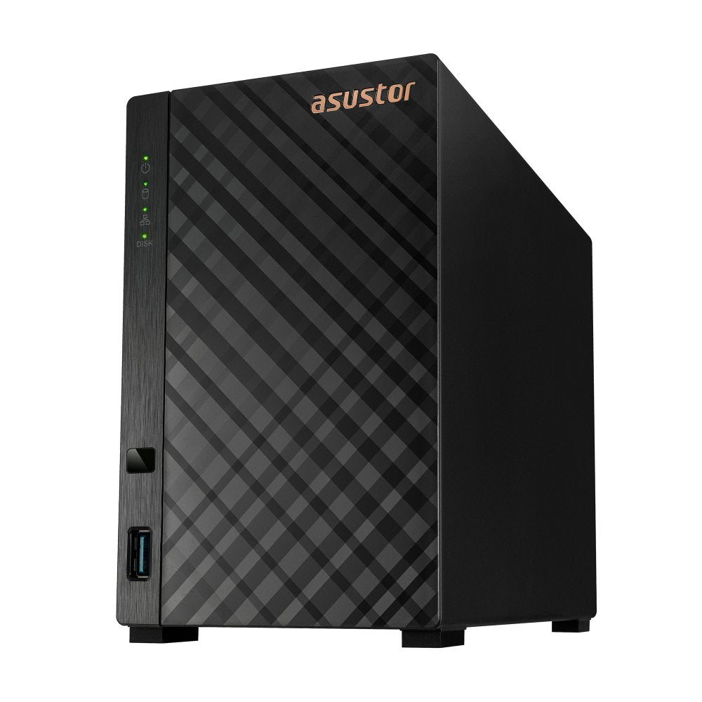 Nas Asustor 2 Bay Realtek Rtd1619b, Quad Core 1.7 Ghz 1gbe Port 1gb Ddr4 Usb 3.2