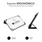 Funda Universal Subblim Freecam Para Tablet Hasta 10.1'/25.6cm Black Interior Aterciopelado Trasera Plegable Para Usar Cámara