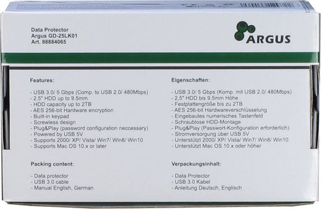 EAN 4260133129122 - Inter-Tech GD-25LK01 Caja de disco duro (HDD) Aluminio, Negro 2.5" imagen 10
