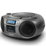 Radio Cd-Casete Aiwa Boombox Bbtc-550mg Gris Casete/Cd/Usb/Bt/Mp3/Fm Pll/Aux In 3.5mm/2x3w Bbtc-550mg