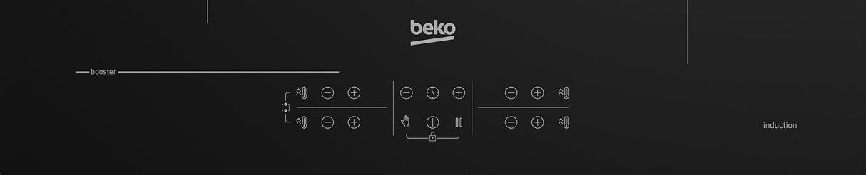 Beko Hii64200sfmt Hob, Induction, Width 59cm, 4 Cooking Zones, Touch Control, Black