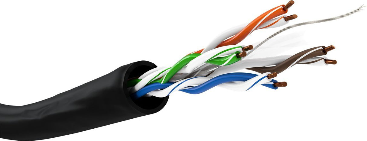 Goobay 77625 Cable De Red Negro 100 M Cat6 U/Utp [Utp] (Goobay Cat6 U/Utp Cu Outdoor Ethernet Cable Blac..)