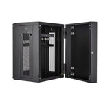 EAN 0065030870085 - StarTech.com RK1520WALHM armario rack Bastidor de pared Negro imagen 4