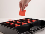 Sortimentsbox Mit 17 Fächern 320 X 255 X 60 Mm Naranja   Schwarz
