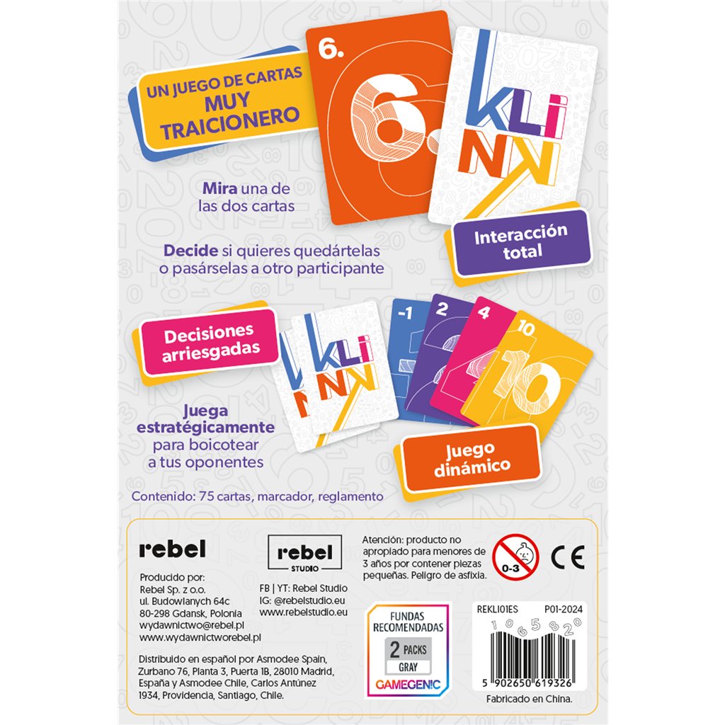 EAN 5902650619326 - Asmodee Klink Juego de mesa Intercambio de cartas imagen 3