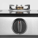 Hornillo Orbegozo Fo 3520 A Gas Elegance - Encendido Piezoelectrico - 2 Quemadores De Triple Corona - Seguridad Ffd -