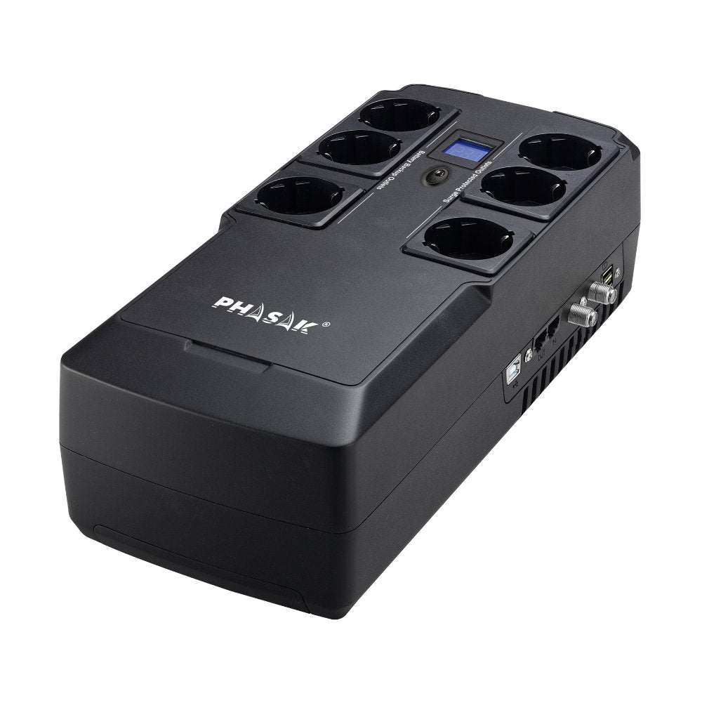 Sai Línea Interactiva Phasak Kryptos 800 Va 480w 6 Salidas Formato Bloque