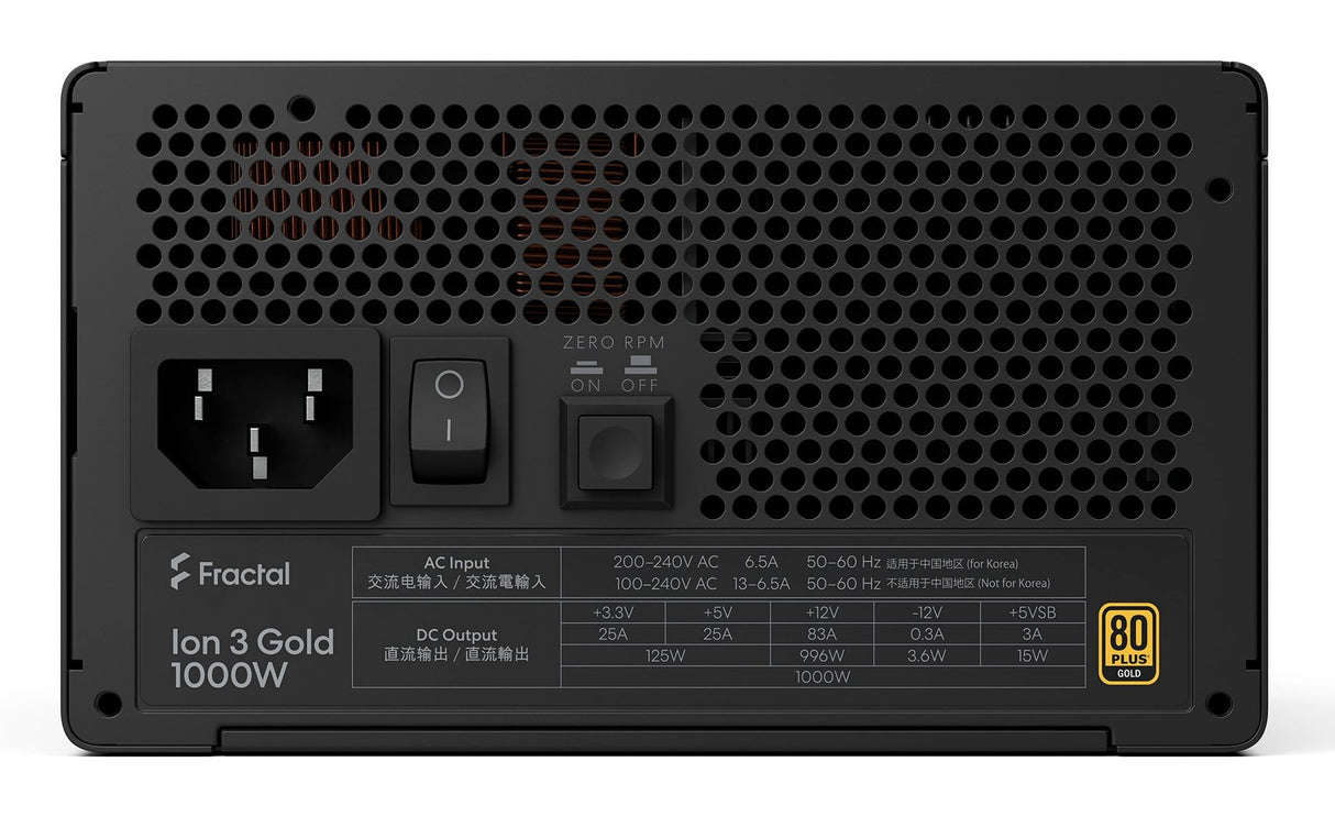 EAN 7340172710271 - Fractal Design Ion 3 Gold 1000W unidad de fuente de alimentación 24-pin ATX ATX Negro imagen 5