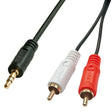 EAN 4002888356824 - Lindy 35682 cable de audio 3 m 2 x RCA 3,5mm Negro imagen 1