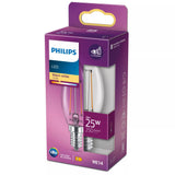 Philips Bombilla Con Led-Filament - Form: B35 - Transparente Finish - E14 - 2 W (Equivalente 25 W)