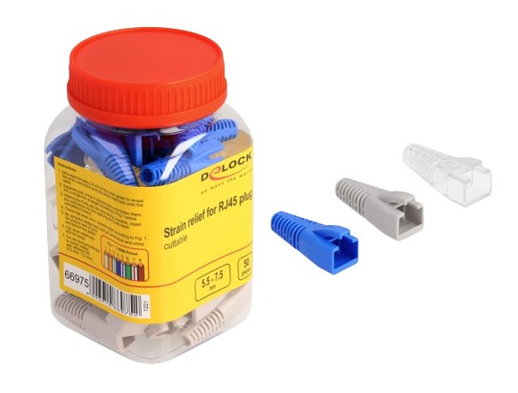 Knickschutztülle Für Rj45 Stecker Schneidbar 50er Set Farbig