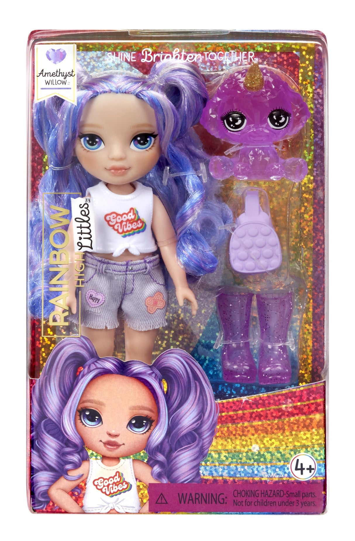Muñeca  Mga Entertainment Rainbow High Littles - Amatista (Púrpura) 531234-Euc