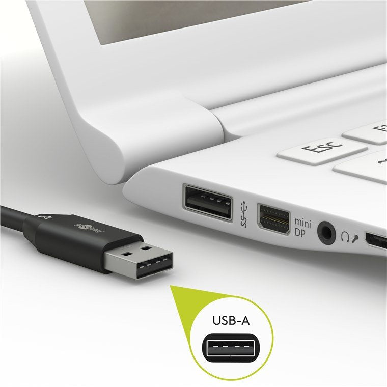 Cable Adaptador De Goobay Usb 2.0, Plug-A Plano> Enchufe De Relámpago, 1 Metro 63523