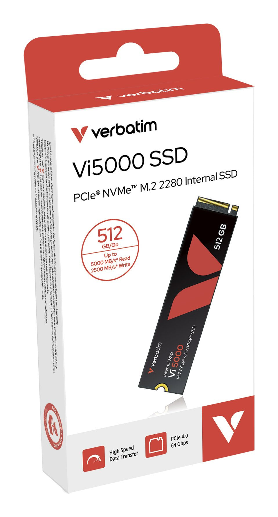 EAN 0023942318255 - Verbatim Vi5000 512 GB M.2 PCI Express 4.0 NVMe 3D NAND imagen 1