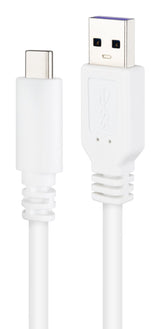 Cable Usb 2.0 3a, Tipo Usb-C/M-A/M, Blanco, 1.5 M