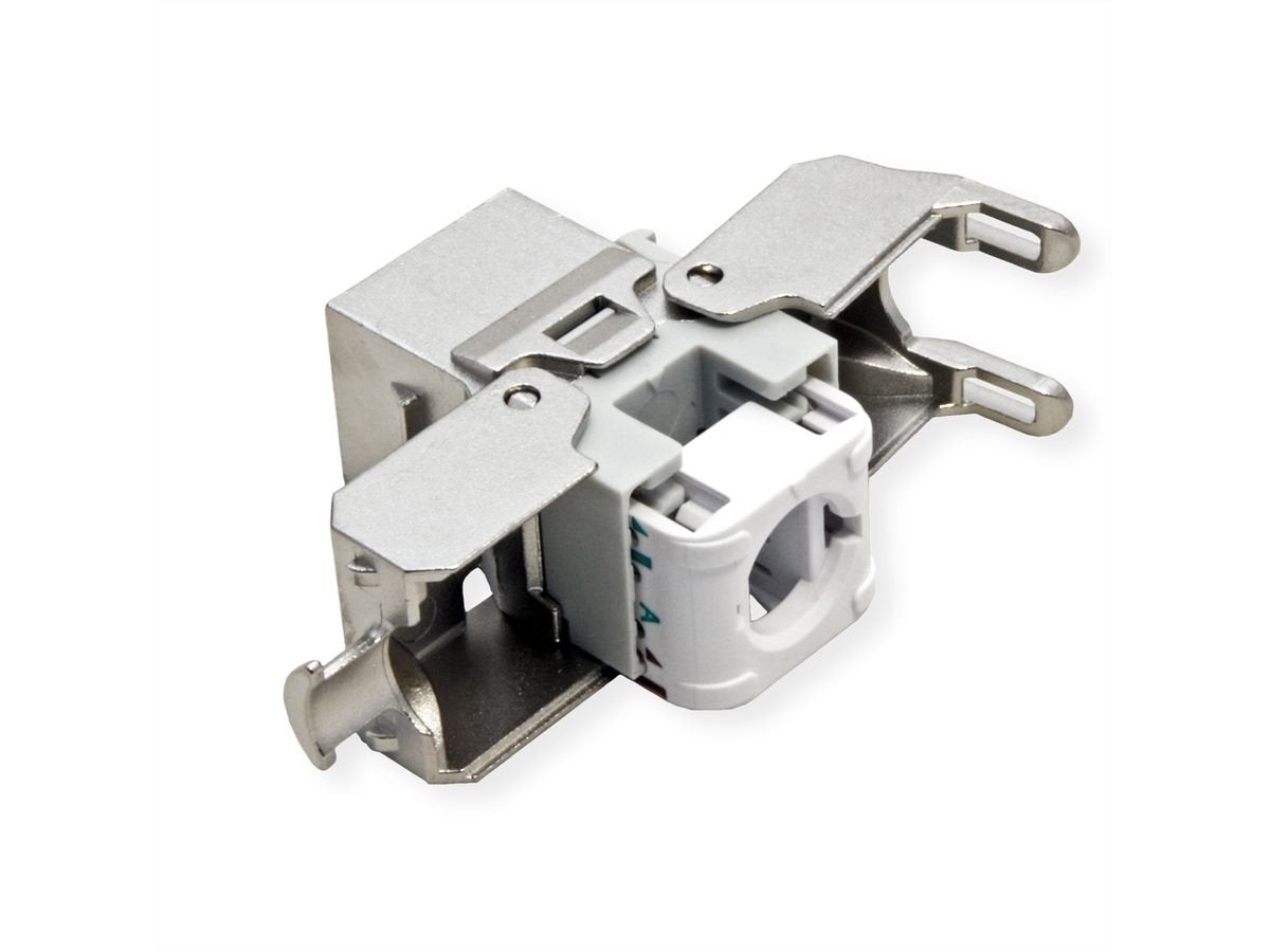 Roline Cat.6a (Class Ea) Keystone, Rj-45, Geschirmt, Werkzeuglos, Silberfarben