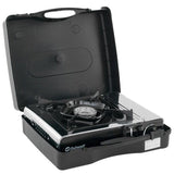 Outwell Appetizer Solo 1 Burner Compact Portable Gas Stove, Silver Grey