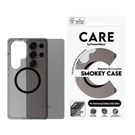 EAN 5715685016776 - PanzerGlass CARE™ by ® Urban Combat Case Smokey w. Black Qi Compatible Samsung Galaxy S25 Ultra funda par imagen 2
