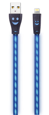 Cable De Carga Usb 2go Sw Con Iluminación Led Azul De 100cm De Luz.