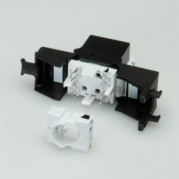 Roline Keystone Jack, Cat. 6a, Rj-45, Unshielded, Toolless, Slim, Black Conector Negro