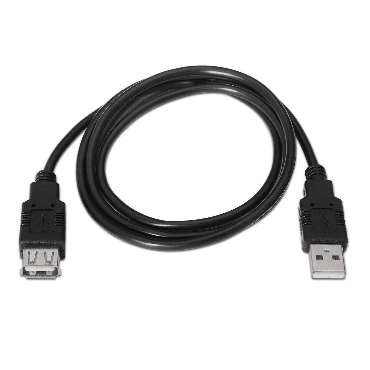 Aisens Cable Extension Usb 2.0 - Tipo A Macho A Hembra - 1.80m - Negro