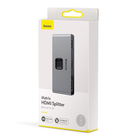 EAN 6953156219700 - Baseus Matrix HDMI 4K HD Splitter Divisor de señal para cable coaxial Gris imagen 6
