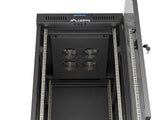 Lanberg Rack Cabinet 19" Free-Standing 24u 600x800 Flat Pack With Glass Door Lcd Negro V2